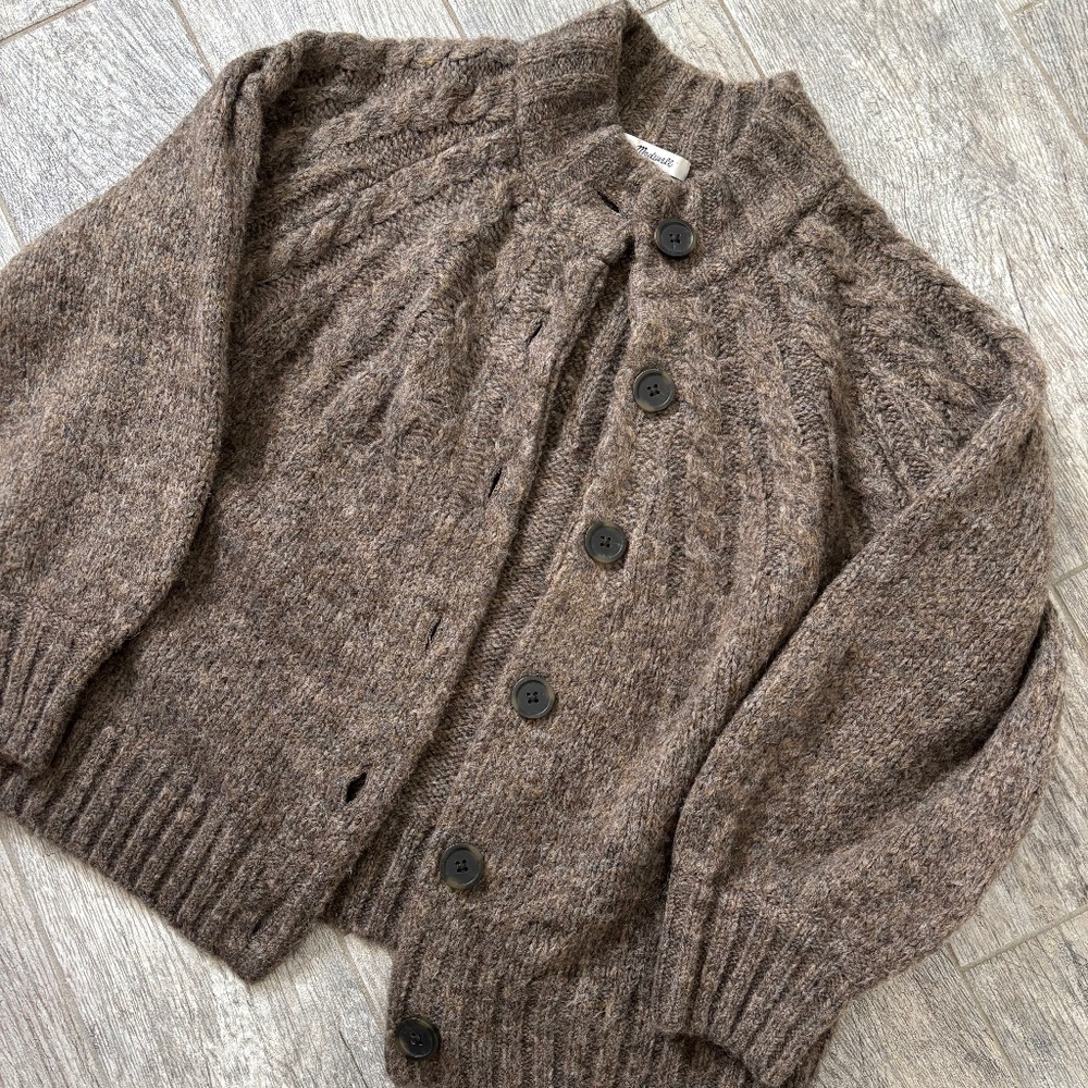 Madewell Harwood  Cable Knit Sweater
